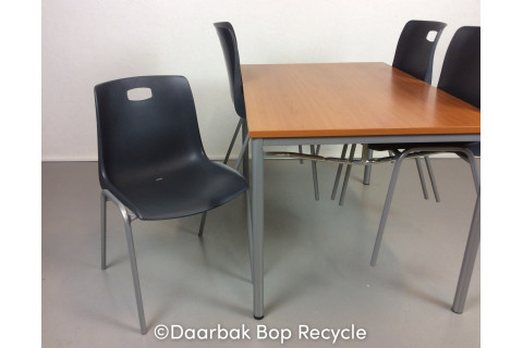 RBM Eminent bord med 24 mm laminat plade i birk 120 X 80 cm. med stoleophæng til Ana stole