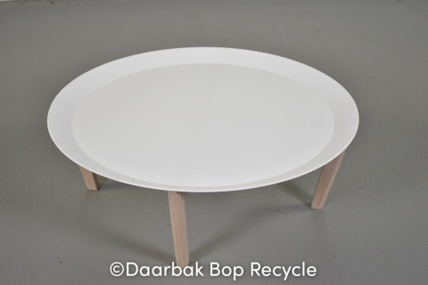 Loungebord/sofabord med hvid plade