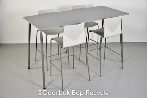 Four Design højbord med fire barstole, sæt à 4 stole og 1 bord