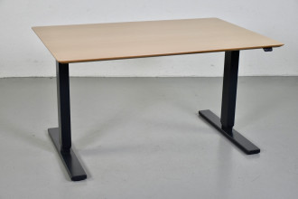 Scan Office hæve-/sænkebord med bøgelaminat, 120 cm.
