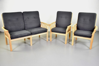 Schou Andersen loungesæt med 1 sofa og 2 stole