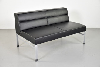 Kinnarps Wilson 2-personers sofa i sort læder