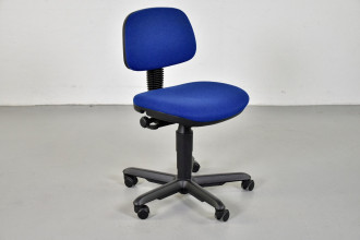 Dauphin kontorstol i blå med sort stel