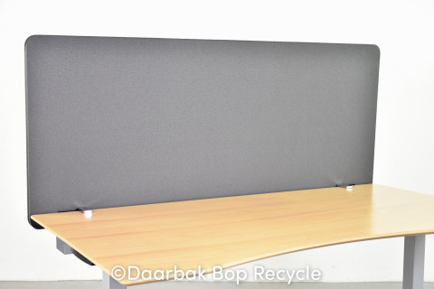 Lintex Edge bordskærm i grå, inkl. 2 blanke beslag