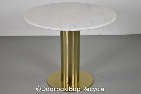 Tube Table cafébord af marmor og messing