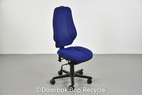 RH Logic kontorstol i blå med høj ryg og lændepumpe